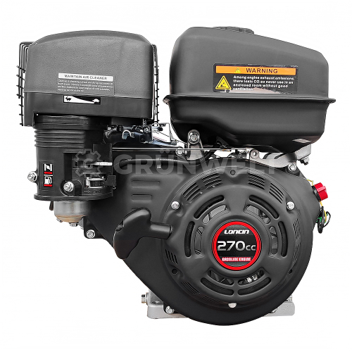 Двигун GrunWelt GW270F-S (9 л.с., бензин, шпонка 25 мм) Євро 5