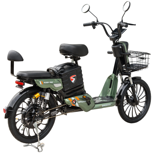 Велосипед з електромотором SPARK RIDER PRO 14" 48V/650W/20Ah Зелений Велосипед з електромотором SPARK RIDER PRO 14" 48V/650W/20Ah Зелений