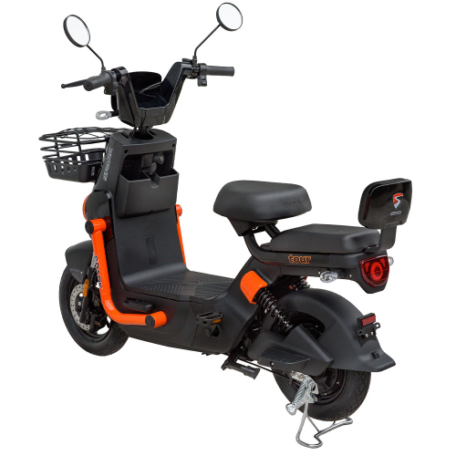 Велосипед з електромотором SPARK TOUR 14» 60V/500W/20Ah Чорний з помаранчевим