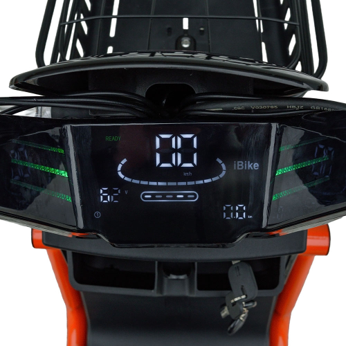 Велосипед з електромотором SPARK TOUR 14» 60V/500W/20Ah Чорний з помаранчевим