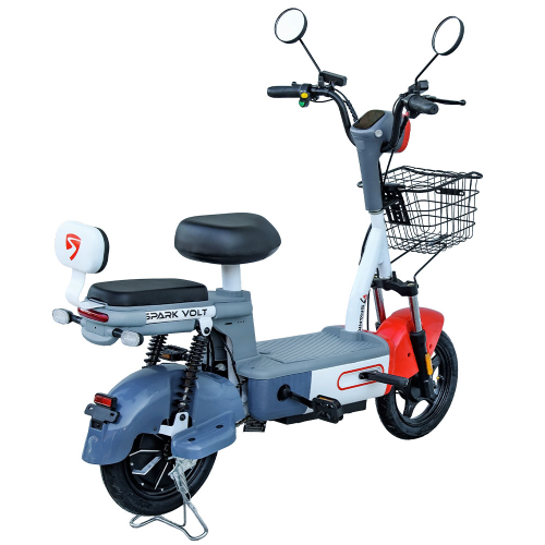 Велосипед з електромотором SPARK VOLT 14" 48V/400W/12Ah Червоний із синім