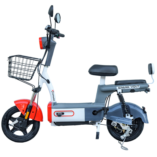 Велосипед з електромотором SPARK VOLT 14" 48V/400W/12Ah Червоний із синім
