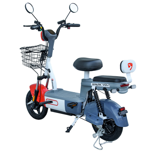 Велосипед з електромотором SPARK VOLT 14" 48V/400W/12Ah Червоний із синім