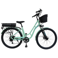 Велосипед с электромотором SPARK E-CITY LITE 18" 48V/500W/12,8Ah мятный