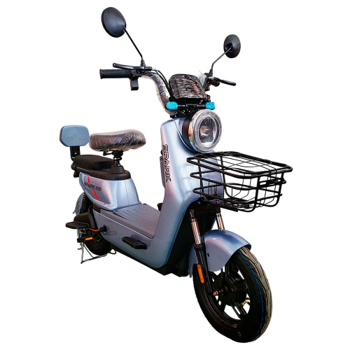Велосипед с электромотором SPARK R9 14" 60V/800W/20Ah LiFePO4 серый