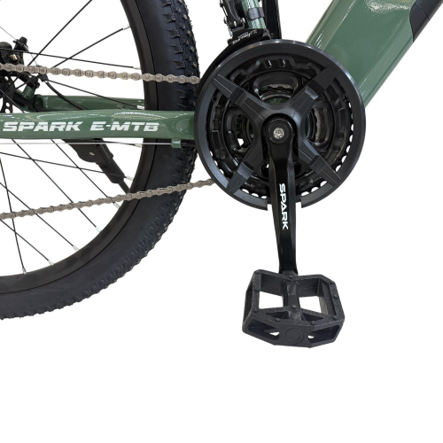 Велосипед с электромотором SPARK E-MTB SHADOW 15" 48V/500W/12,8Ah тёмно-зелёный