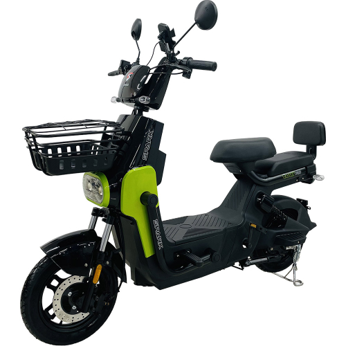 Велосипед с электромотором SPARK TOUR PRO 14" 60V/1000W/20Ah черный с зеленым