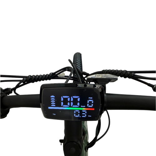 Велосипед с электромотором SPARK E-MTB SHADOW 15" 48V/500W/12,8Ah тёмно-зелёный