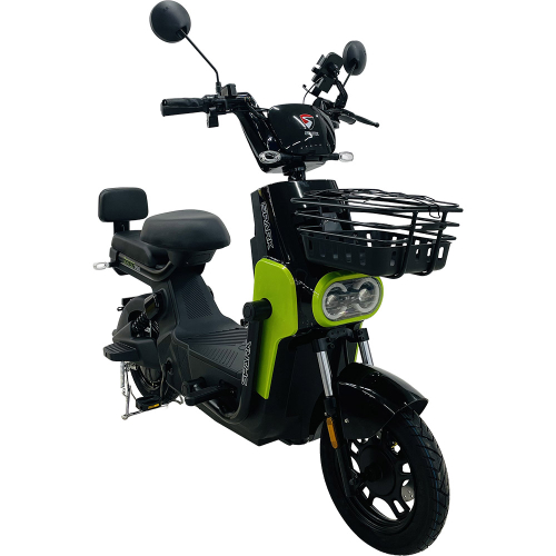 Велосипед с электромотором SPARK TOUR PRO 14" 60V/1000W/20Ah черный с зеленым