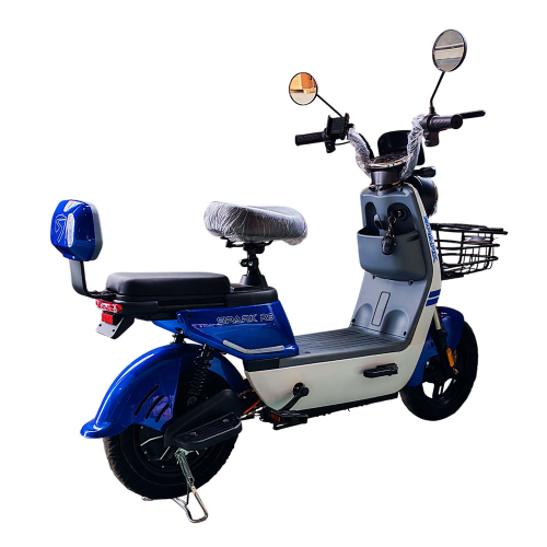 Велосипед с электромотором SPARK R9 14" 60V/800W/20Ah LiFePO4 белый с синим
