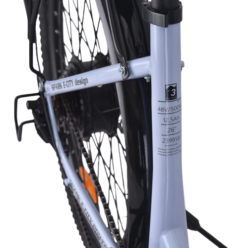 Велосипед с электромотором SPARK E-CITY EASY WAY 17" 48V/500W/12,5Ah голубой