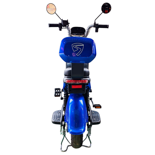 Велосипед с электромотором SPARK R9 14" 60V/800W/20Ah LiFePO4 белый с синим