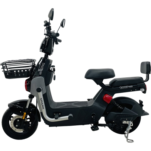 Велосипед с электромотором SPARK TOUR PRO 14" 60V/1000W/20Ah черный с серым