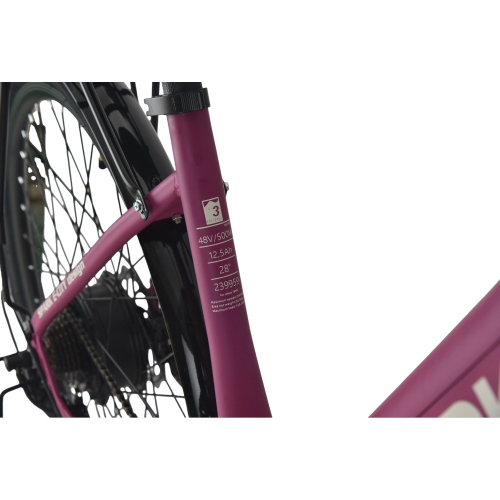 Велосипед с электромотором SPARK E-CITY EASY WAY 18" 48V/500W/12,5Ah фиолетовый матовый