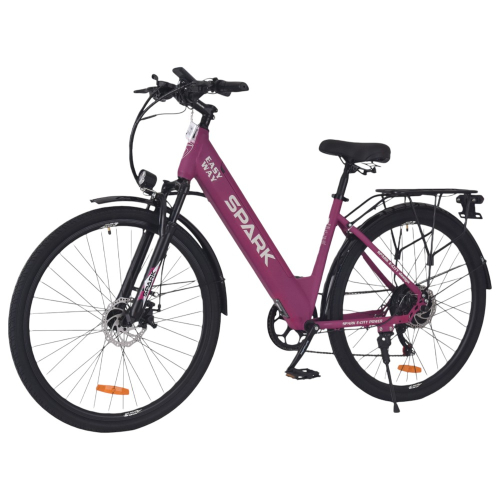 Велосипед с электромотором SPARK E-CITY EASY WAY 18" 48V/500W/12,5Ah фиолетовый матовый