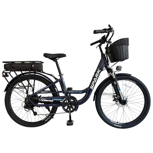 Велосипед с электромотором SPARK E-CITY COMFORT 17" 48V/500W/12,8Ah темно-синий