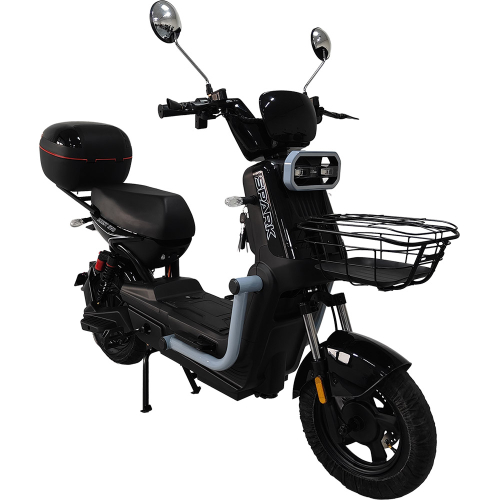 Велосипед с электромотором SPARK BOOST EVO 14" 72V/1200W/20Ah черный с серым