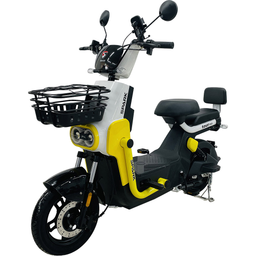 Велосипед с электромотором SPARK TOUR PRO 14" 60V/1000W/20Ah белый с желтым