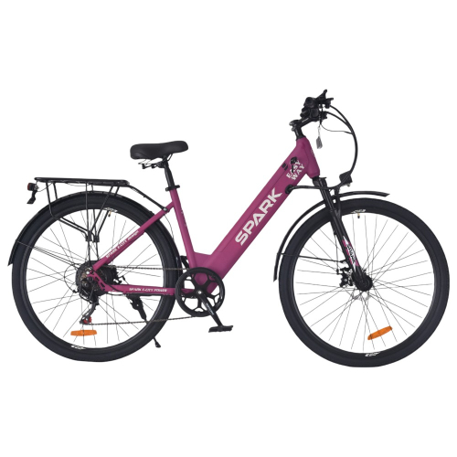 Велосипед с электромотором SPARK E-CITY EASY WAY 18" 48V/500W/12,5Ah фиолетовый матовый