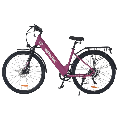 Велосипед с электромотором SPARK E-CITY EASY WAY 18" 48V/500W/12,5Ah фиолетовый матовый