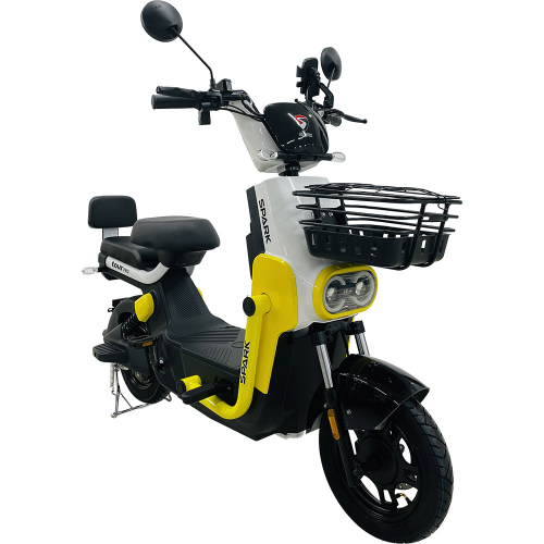 Велосипед с электромотором SPARK TOUR PRO 14" 60V/1000W/20Ah белый с желтым