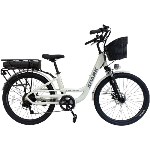 Велосипед с электромотором SPARK E-CITY COMFORT 17" 48V/500W/12,8Ah светло-серый