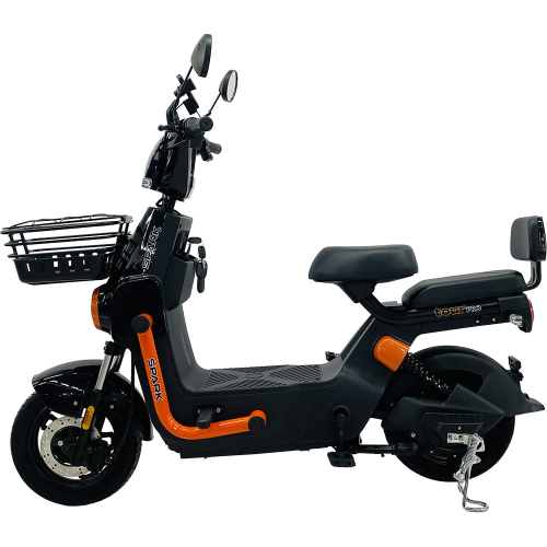 Велосипед с электромотором SPARK TOUR PRO 14" 60V/1000W/20Ah черный с оранжевым