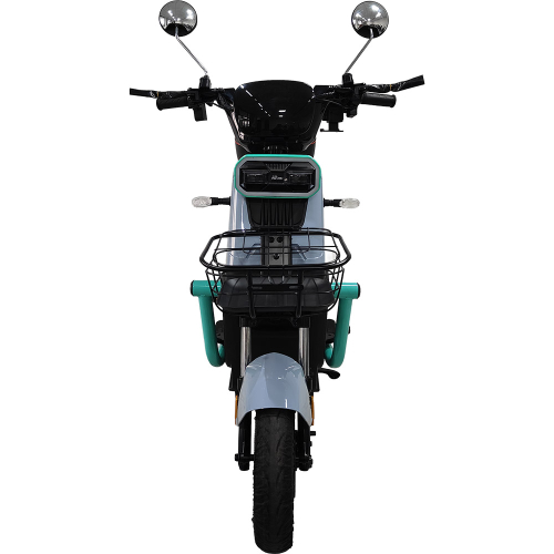 Велосипед с электромотором SPARK BOOST EVO 14" 72V/1200W/20Ah серый с бирюзовым