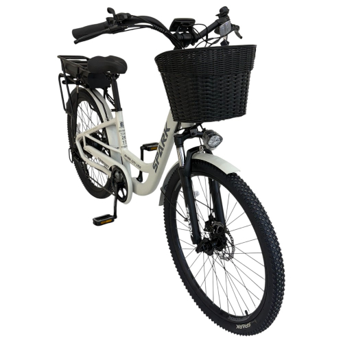 Велосипед с электромотором SPARK E-CITY COMFORT 17" 48V/500W/12,8Ah светло-серый