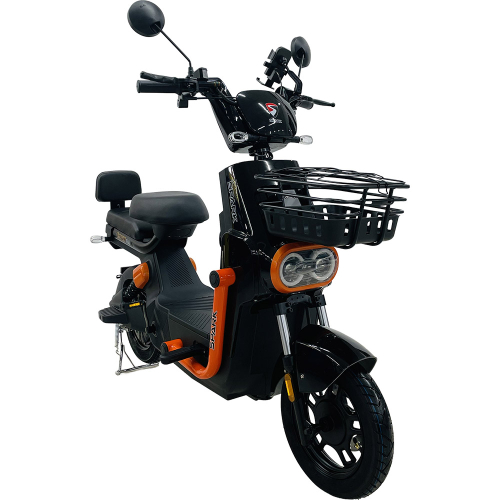Велосипед с электромотором SPARK TOUR PRO 14" 60V/1000W/20Ah черный с оранжевым