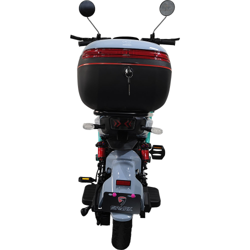 Велосипед с электромотором SPARK BOOST EVO 14" 72V/1200W/20Ah серый с бирюзовым