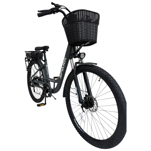 Велосипед с электромотором SPARK E-CITY COMFORT 18" 48V/500W/12,8Ah темно-серый
