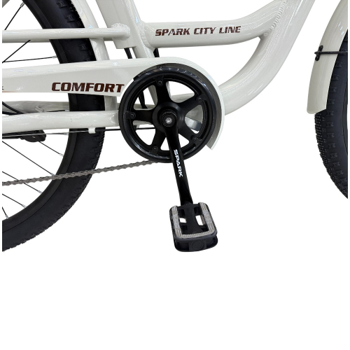Велосипед с электромотором SPARK E-CITY COMFORT 18" 48V/500W/12,8Ah светло-серый