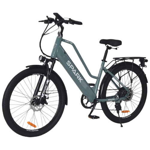 Велосипед с электромотором SPARK E-CITY EASY GO 17" 48V/500W/12,5Ah серо-оливковый