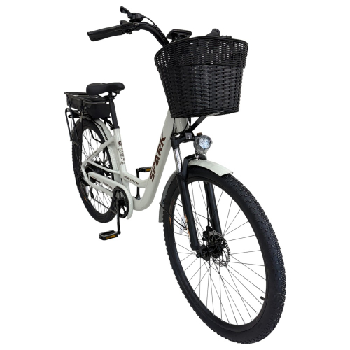 Велосипед с электромотором SPARK E-CITY COMFORT 18" 48V/500W/12,8Ah светло-серый
