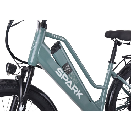Велосипед с электромотором SPARK E-CITY EASY GO 17" 48V/500W/12,5Ah серо-оливковый