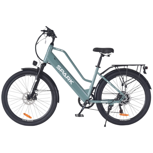 Велосипед с электромотором SPARK E-CITY EASY GO 17" 48V/500W/12,5Ah серо-оливковый