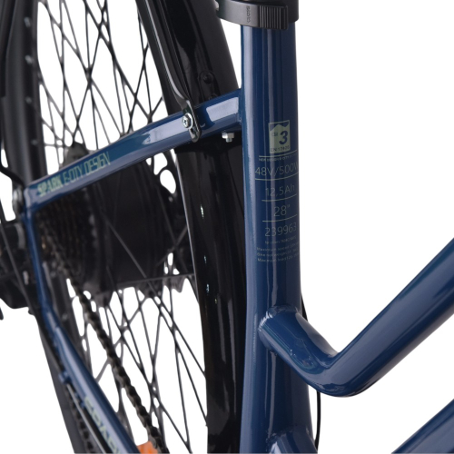 Велосипед с электромотором SPARK E-CITY EASY G0 18" 48V/500W/12,5Ah синий