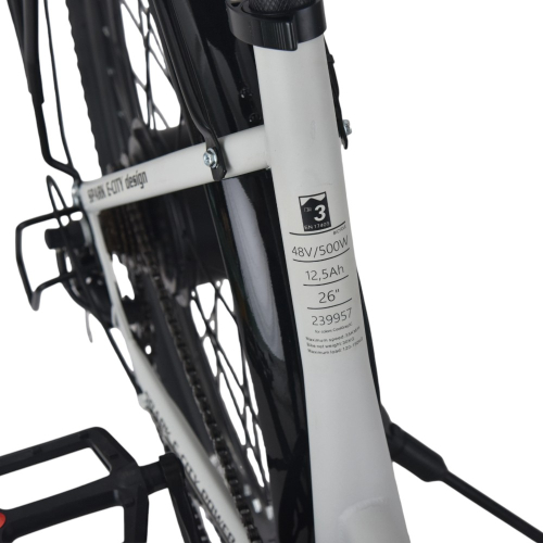 Велосипед с электромотором SPARK E-CITY EASY WAY 17" 48V/500W/12,5Ah серый матовый