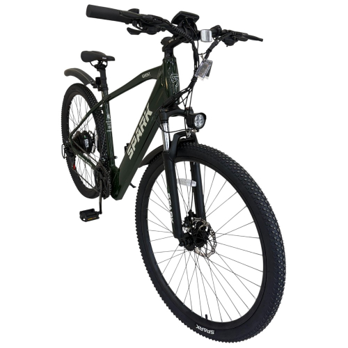 Велосипед с электромотором SPARK E-MTB GHOST 17" 48V/500W/12,8Ah тёмно-зелёный
