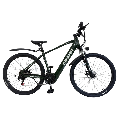 Велосипед с электромотором SPARK E-MTB GHOST 17" 48V/500W/12,8Ah тёмно-зелёный
