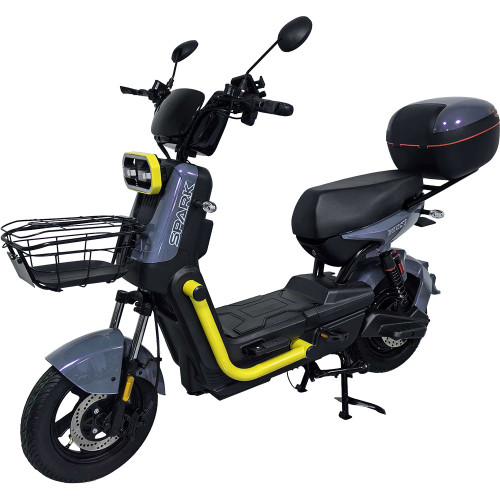 Велосипед з електромотором SPARK BOOST 14" 72V/1200W/25Ah сірий з жовтим