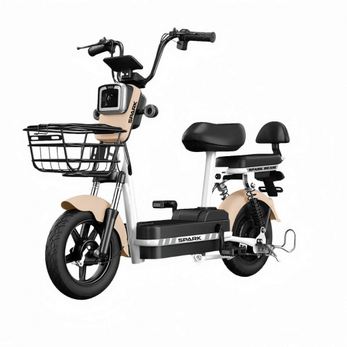 Велосипед з електромотором SPARK BEAM 14" 48V/400W/12Ah бежевий