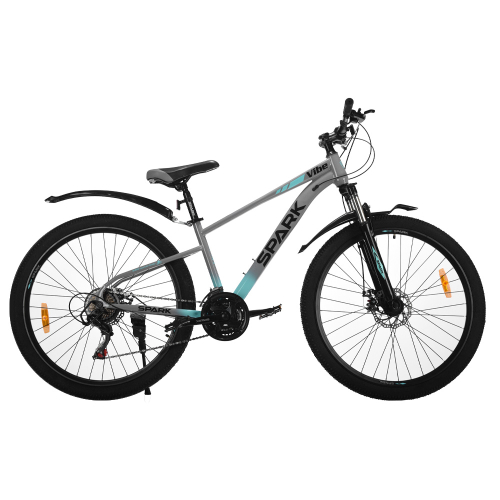 Велосипед SPARK VIBE (колеса - 27,5", сталева рама - 15") сірий з бірюзовим