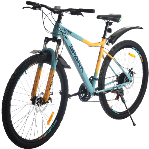 Велосипед SPARK VECTOR (колеса - 29", стальная рама - 19") голубой с желтым