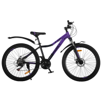 Велосипед SPARK FURY (колеса - 26", сталева рама - 15") фіолетовий з чорним