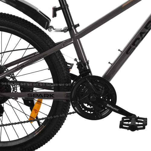 Велосипед SPARK HOLD (колеса - 24", сталева рама - 11") темно-графітовий Велосипед SPARK HOLD (колеса - 24", сталева рама - 11") темно-графітовий