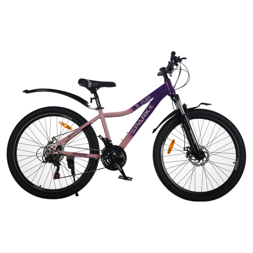 Велосипед SPARK FURY (колеса - 26", сталева рама - 15") фіолетовий з персиковим