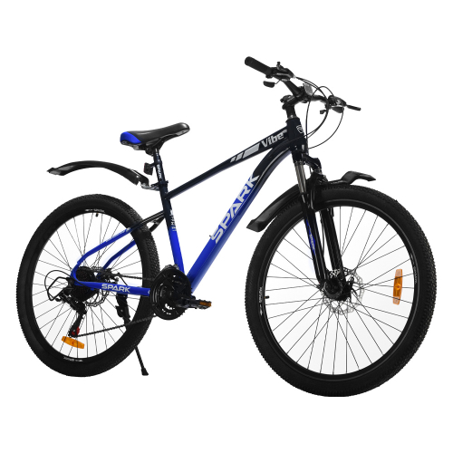Велосипед SPARK VIBE (колеса – 27,5", сталева рама – 17") чорний з синім Велосипед SPARK VIBE (колеса – 27,5", сталева рама – 17") чорний з синім