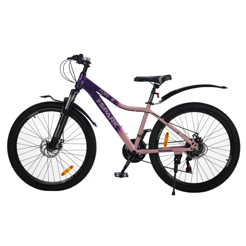 Велосипед SPARK FURY (колеса - 26", сталева рама - 15") фіолетовий з персиковим Велосипед SPARK FURY (колеса - 26", сталева рама - 15") фіолетовий з персиковим